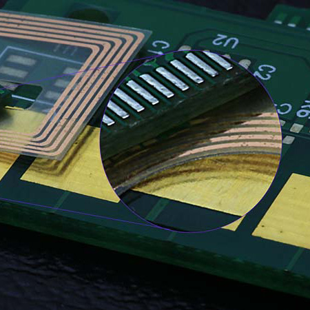 PCB de grabado láser verde