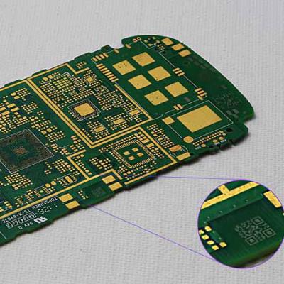 Nanosecond solid-state green lasers engraving PCB Boards