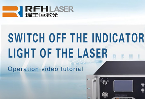 Apague la luz indicadora del módulo láser UV RFH