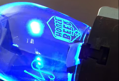 Taza de vidrio con grabado láser de nanosegundos UV DPSS refrigerada por agua RFH