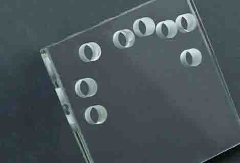 vidrio de perforación láser personalizado de 532 nm
