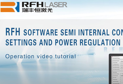 Configuración de control semi interno y regulación de potencia del software RFH Nanosegundo Pulse UV Laser