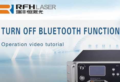 Apague la función bluetooth de los láseres UV RFH de alta potencia refrigerados por agua