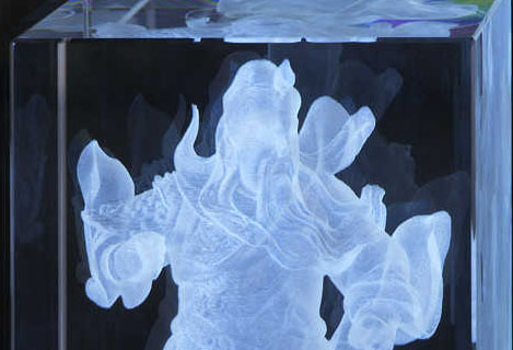 Cristal de grabado interno con láser uv 3D