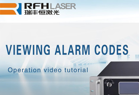 Láser ultravioleta RFH de 355 nm para visualización de códigos de alarma